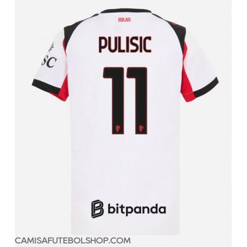 Camisa de time de futebol AC Milan Christian Pulisic #11 Replicas 2º Equipamento Feminina 2025-26 Manga Curta
